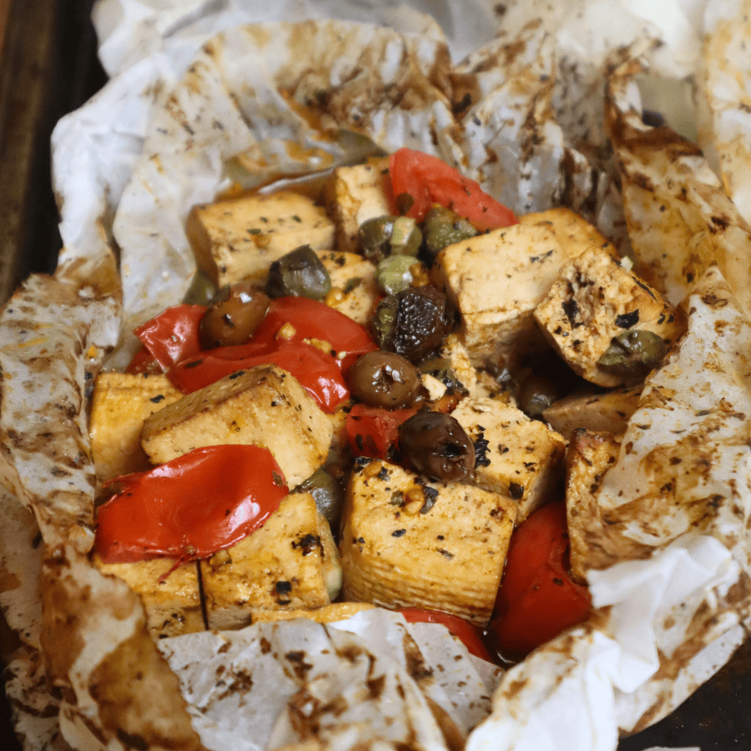 Mediterranean Tofu Bake With Nori Seaweed